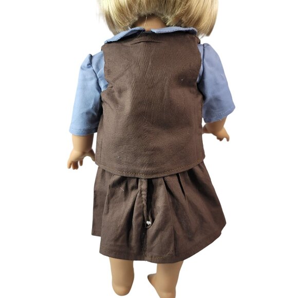 Brownie Scout Outfit Clothes for 18" Doll Vest Skirt Top Hook Loop Close AG OG - Picture 3 of 10